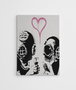 Wallity WY13 Banksy Lienzo Decorativo Enmarcado 50 x 70 cm